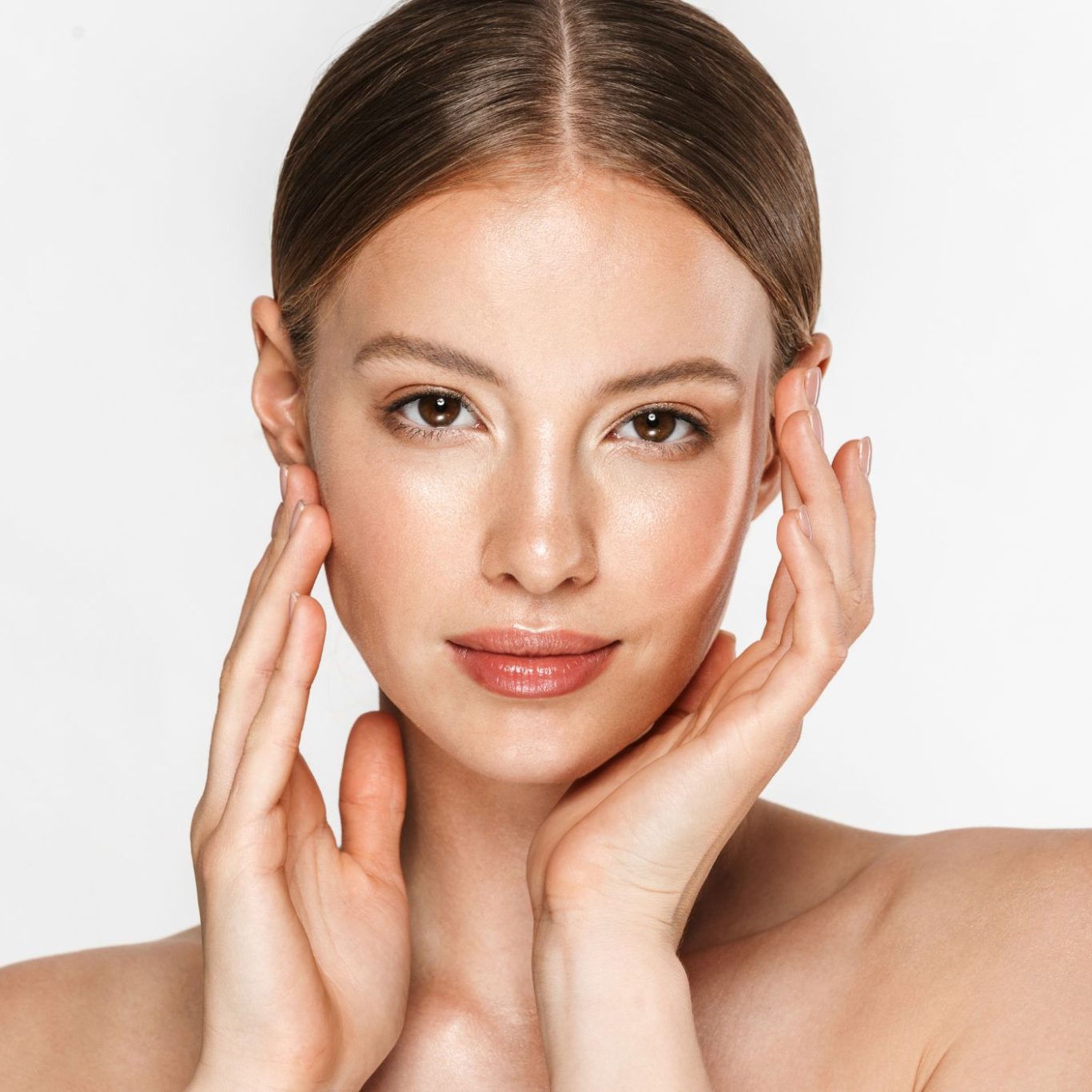 A Woman with glowing skin by Timeless Glow Experience Program at Vertex Aesthetics in Toronto, ON